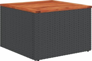 vidaXL 13-cz. zestaw mebli do ogrodu, poduszki, czarny, rattan PE 7