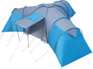 Namiot turystyczny vidaXL Namiot rodzinny, kopułowy, 12-os., niebieski, wodoszczelny 9