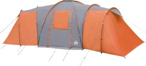 Namiot turystyczny vidaXL Namiot rodzinny, 12-os., szaro-pomarańczowy, wodoszczelny 5