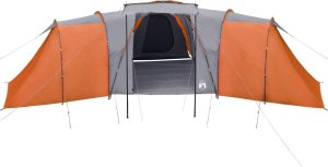 Namiot turystyczny vidaXL Namiot rodzinny, 12-os., szaro-pomarańczowy, wodoszczelny 7