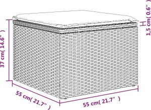 vidaXL 8-cz. zestaw mebli ogrodowych z poduszkami, szary, polirattan 12