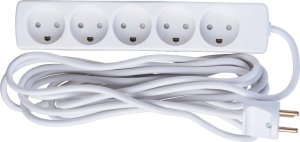 Kabel zasilający MicroConnect Microconnect GRU0055WDK rozgałęziacz 5 m 5 x gniazdo sieciowe Wewnętrzna Biały 1