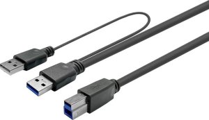 Kabel USB VivoLink USB-A - USB-B 10 m Czarny (PROUSB3AB10C) 1