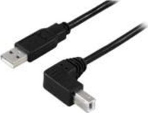 Kabel USB MicroConnect USB-A - USB-B 10 m Czarny (USBAB2ANGLE10) 1