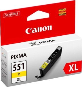 Canon Canon CLI-551XL Y w/sec nabój z tuszem 1 szt. Oryginalny Wysoka (XL) wydajność Żółty 1