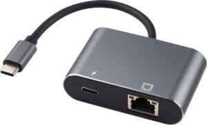 Adapter USB MicroConnect Microconnect USB3.1CETHPDBA zmieniacz płci / kabli USB C RJ-45 Czarny 1