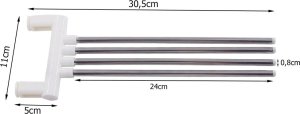 Verk Wieszak na ręczniki łazienkowy obrotowy uchwyt hak Wieszak na ręczniki łazienkowy obrotowy uchwyt hak 7