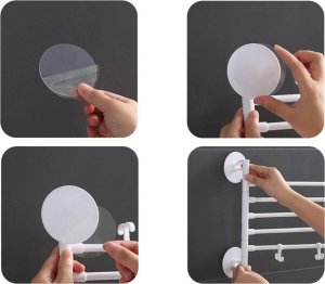 Verk Wieszak na ręczniki łazienkowy obrotowy 4 ramiona Wieszak na ręczniki łazienkowy obrotowy 4 ramiona 9