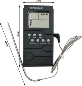 Verk Termometr kuchenny sonda zegar lcd do mięsa Termometr kuchenny sonda zegar lcd do mięsa 10
