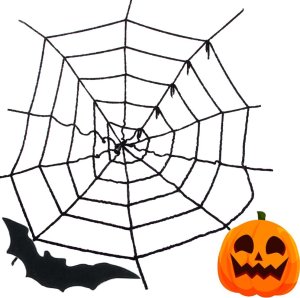 Verk Group Sztuczna duża pajęczyna czarna halloween dekoracja Sztuczna duża pajęczyna czarna halloween dekoracja 1