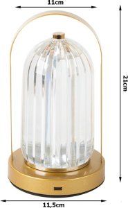 Lampka biurkowa Verk Lampka nocna stołowa kryształ led lampion dotykowa Lampka nocna stołowa kryształ led lampion dotykowa 6