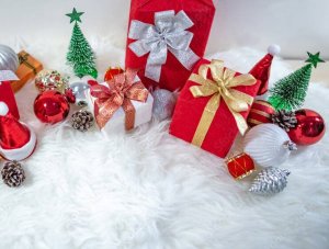 Verk Dywanik pod choinkę na święta mata futerko biały okrągły 90cm okrągły Dywanik pod choinkę na święta mata futerko biały okrągły 90cm okrągły 4