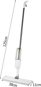 Mop Verk Mop płaski ze spryskiwaczem obrotowy solidny spray 3x zapasowe wkłady Mop płaski ze spryskiwaczem obrotowy solidny spray 3x zapasowe wkłady 7