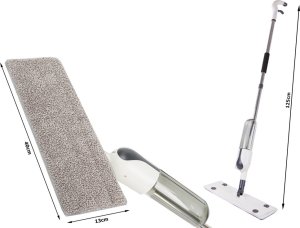 Mop Verk Mop płaski ze spryskiwaczem obrotowy solidny spray 3x wkłady mikrofibra Mop płaski ze spryskiwaczem obrotowy solidny spray 3x wkłady mikrofibra 6