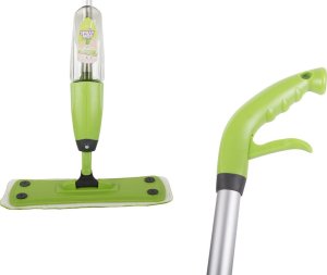 Mop Verk Mop płaski ze spryskiwaczem obrotowy solidny spray zestaw 3 wkłady wymienne Mop płaski ze spryskiwaczem obrotowy solidny spray zestaw 3 wkłady wymienne 2