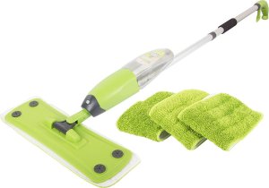 Mop Verk Mop płaski ze spryskiwaczem obrotowy solidny spray zestaw 3 wkłady wymienne Mop płaski ze spryskiwaczem obrotowy solidny spray zestaw 3 wkłady wymienne 7