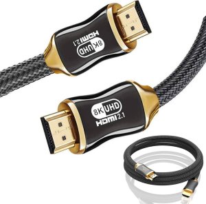 Kabel Verk Kabel przewód hdmi 2.1 video ultra high speed 8k 60hz 4k 120hz hq gold 3m Kabel przewód hdmi 2.1 video ultra high speed 8k 60hz 4k 120hz hq gold 3m 1