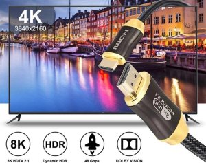 Kabel Verk HDMI - HDMI 3m złoty 2