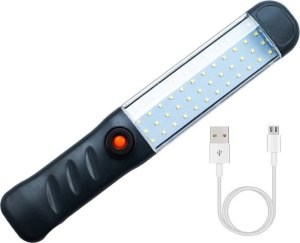 Verk Mocna latarka warsztatowa lampa 48 led cob usb hak magnes akumulatorowa Mocna latarka warsztatowa lampa 48 led cob usb hak magnes akumulatorowa 3