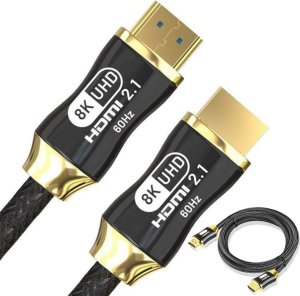 Kabel Verk Kabel przewód hdmi 2.1 video ultra high speed 8k 60hz 4k 120hz hq gold 1,5m Kabel przewód hdmi 2.1 video ultra high speed 8k 60hz 4k 120hz hq gold 1,5m 1