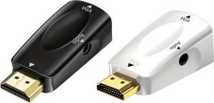 Adapter AV Verk Konwerter adapter z hdmi na vga d-sub audio dźwięk mini jack Konwerter adapter z hdmi na vga d-sub audio dźwięk mini jack 3