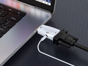 Adapter AV Verk Konwerter adapter z hdmi na vga d-sub audio dźwięk mini jack Konwerter adapter z hdmi na vga d-sub audio dźwięk mini jack 9
