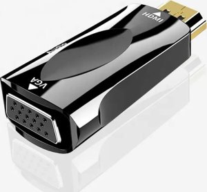 Adapter AV Verk Konwerter adapter z hdmi na vga d-sub audio dźwięk mini jack Konwerter adapter z hdmi na vga d-sub audio dźwięk mini jack 10