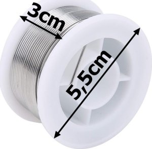 Verk Cyna do lutowania do elektroniki z topnikiem 80g 1mm lutownicza rolka Cyna do lutowania do elektroniki z topnikiem 80g 1mm lutownicza rolka 8