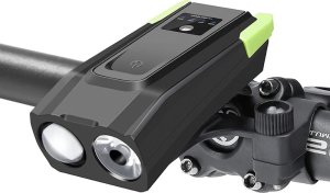 Verk Mocna lampka rowerowa przednia tylna led głośny dzwonek akumulator 2w1 Mocna lampka rowerowa przednia tylna led głośny dzwonek akumulator 2w1 3