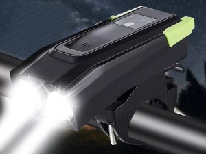 Verk Mocna lampka rowerowa przednia tylna led głośny dzwonek akumulator 2w1 Mocna lampka rowerowa przednia tylna led głośny dzwonek akumulator 2w1 4