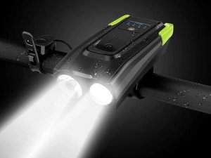 Verk Mocna lampka rowerowa przednia tylna led głośny dzwonek akumulator 2w1 Mocna lampka rowerowa przednia tylna led głośny dzwonek akumulator 2w1 9