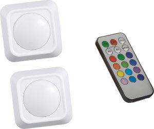 Lampka biurkowa Verk Lampka bezprzewodowa lampa nocna lampki rgb led pilot na baterie 2 sztuki Lampka bezprzewodowa lampa nocna lampki rgb led pilot na baterie 2 sztuki 10