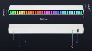 Verk Ledy usb reakcja na dźwięk multikolor neon listwa rgb led mruga 18 trybów Ledy usb reakcja na dźwięk multikolor neon listwa rgb led mruga 18 trybów 6