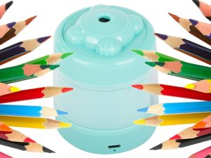Verk Temperówka elektryczna do kredek ołówków szkolna akumulatorowa usb 4
