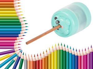 Verk Temperówka elektryczna do kredek ołówków szkolna akumulatorowa usb 5