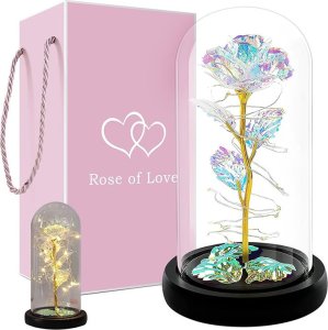 Verk Wieczna róża w szkle prezent led świecąca pudełko szklana na okazję kobiet Wieczna róża w szkle prezent led świecąca pudełko szklana na okazję kobiet 2