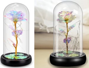 Verk Wieczna róża w szkle prezent led świecąca pudełko szklana na okazję kobiet Wieczna róża w szkle prezent led świecąca pudełko szklana na okazję kobiet 6