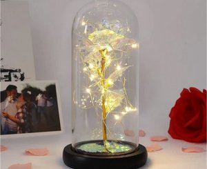 Verk Wieczna róża w szkle prezent led świecąca pudełko szklana na okazję kobiet Wieczna róża w szkle prezent led świecąca pudełko szklana na okazję kobiet 7