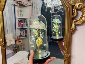 Verk Wieczna róża w szkle prezent led świecąca pudełko szklana na okazję kobiet Wieczna róża w szkle prezent led świecąca pudełko szklana na okazję kobiet 8