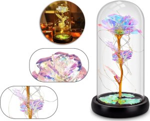 Verk Wieczna róża w szkle prezent led świecąca pudełko szklana na okazję kobiet Wieczna róża w szkle prezent led świecąca pudełko szklana na okazję kobiet 9