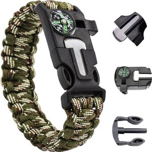 Verk Bransoletka survival opaska 5w1 kompas krzesiwo linka nóż linka paracord Bransoletka survival opaska 5w1 kompas krzesiwo linka nóż linka paracord 1