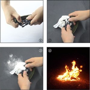 Verk Bransoletka survival opaska 5w1 kompas krzesiwo linka nóż linka paracord Bransoletka survival opaska 5w1 kompas krzesiwo linka nóż linka paracord 4