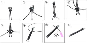 Verk Bransoletka survival opaska 5w1 kompas krzesiwo linka nóż linka paracord Bransoletka survival opaska 5w1 kompas krzesiwo linka nóż linka paracord 7