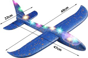 Verk Samolot styropianowy styropianu 47cm świecący led szybowiec rzutka duży 6