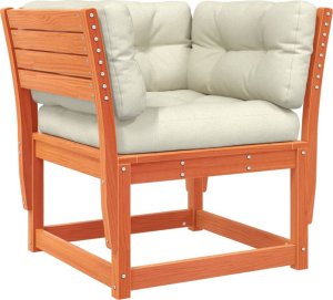 vidaXL 8-cz. zestaw mebli ogrodowych z poduszkami, woskowy brąz, sosna 3