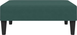 vidaXL 2-os. kanapa rozkładana z podnóżkiem, ciemnozielona, aksamitna 8