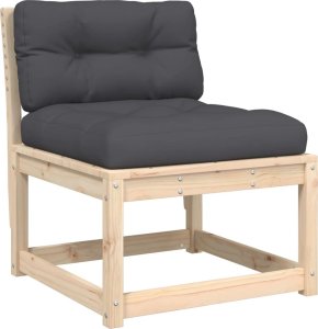 vidaXL 5-cz. zestaw kanap ogrodowych z poduszkami, lite drewno sosnowe 3