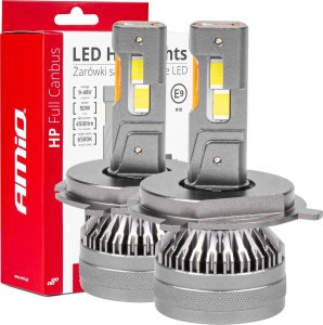 AMiO Żarówki samochodowe led seria hp full canbus h4/h19 12v 24v 6500k amio-03673 1