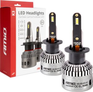 AMiO Żarówki samochodowe led seria k3 h1 12v 6000k canbus amio-03680 1