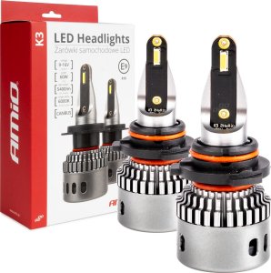 AMiO Żarówki samochodowe led seria k3 hb3/hir1 9011/h10 12v 6000k canbus amio-03687 1